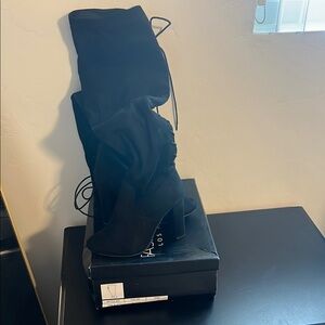 Fashion Nova Black Over-the-Knee Boots